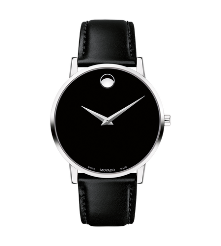 Emory Movado Museum Classic - Black Dial and Leather Strap