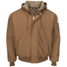 Load image into Gallery viewer, Men&#39;s Heavyweight FR Insulated Brown Duck Hooded Jacket