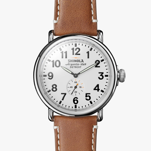 Emory Shinola Watch, The Runwell 47 mm White Dial