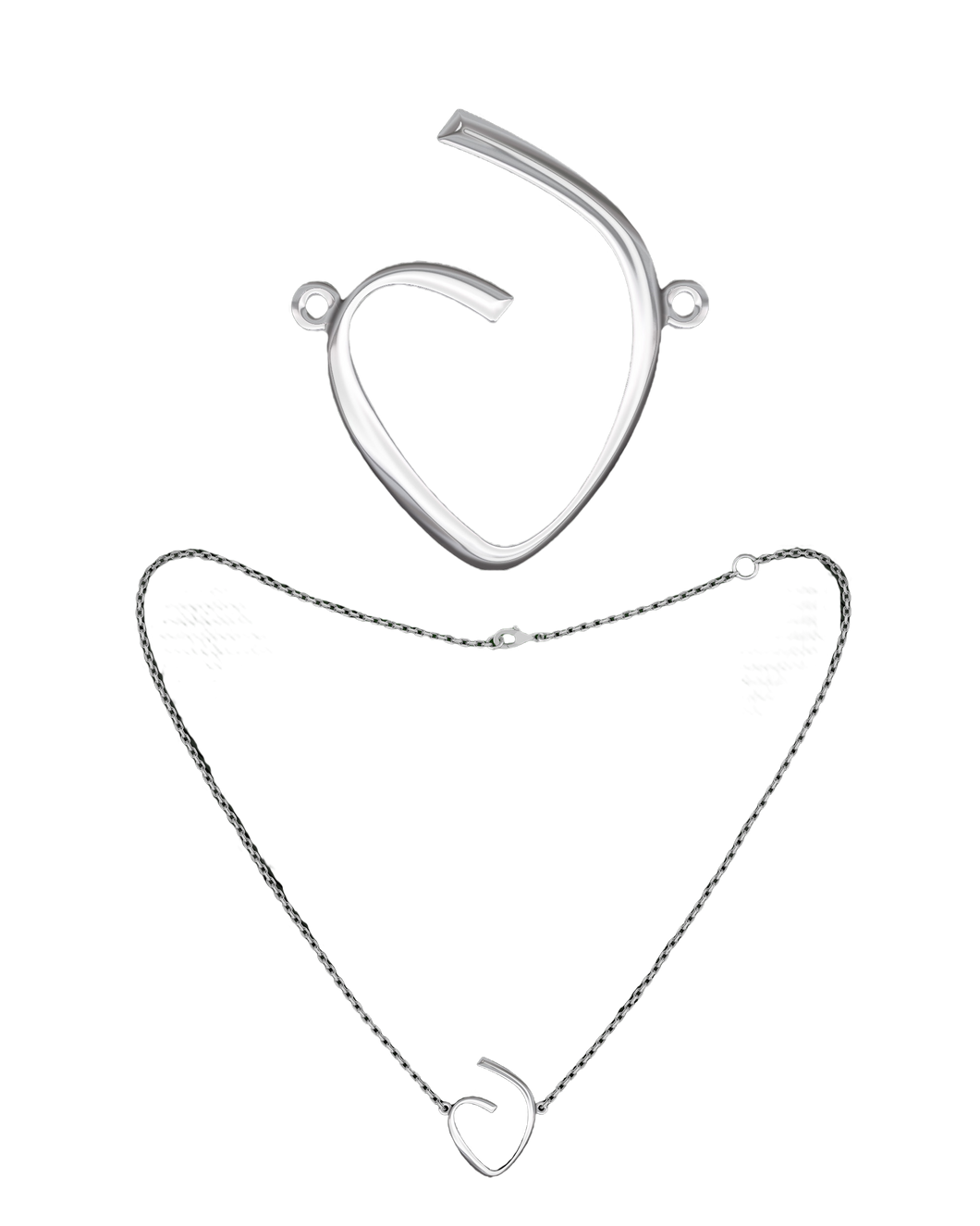 Stuart Country Day School Open Heart Pendant