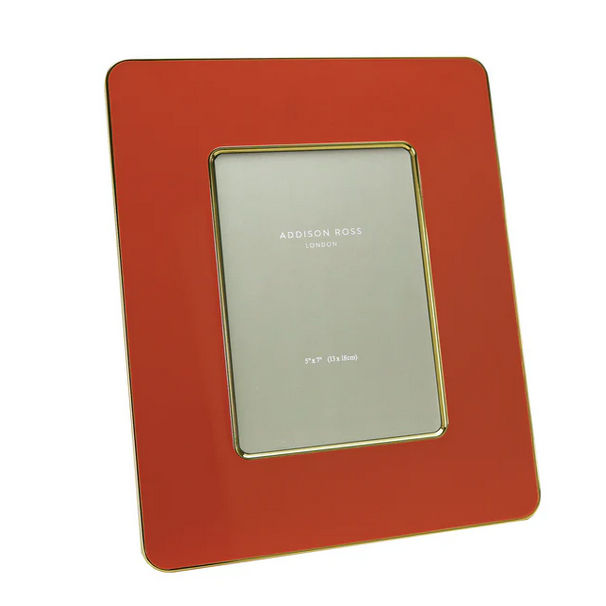 Addison Ross Studio Orange & Gold Enamel Photo Frame