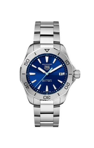 TAG Heuer Steel Solargraph Aquaracer with Blue Dial