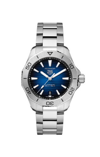 TAG Heuer Steel Automatic Aquaracer with Blue Sunray Dial