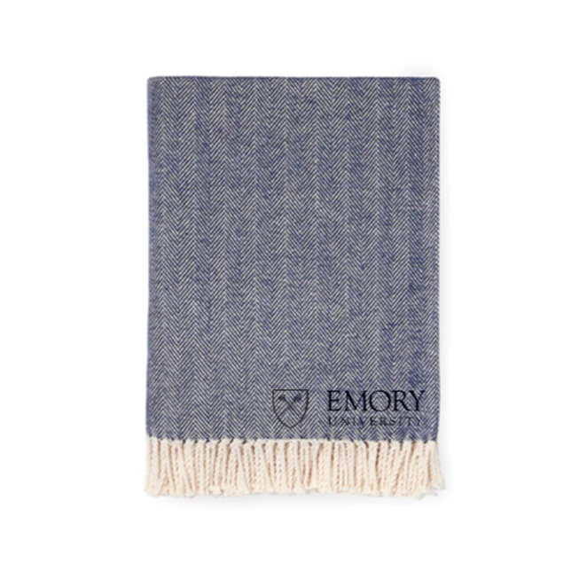 Emory University Celine 100% Cotton Custom Throw