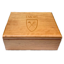 Load image into Gallery viewer, Emory University Solid Cherry Wood Desk Box