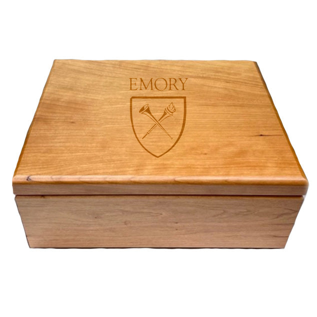 Emory University Solid Cherry Wood Desk Box