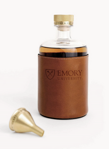 Emory University Leather Decanter