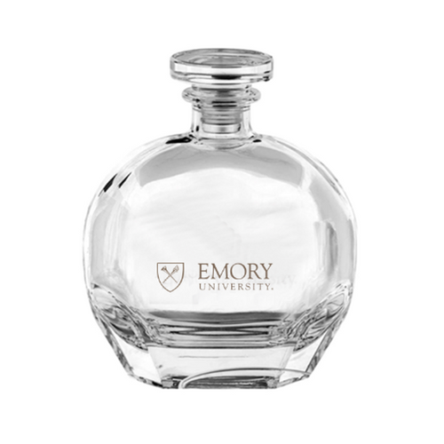 Emory University Round Crystal Decanter