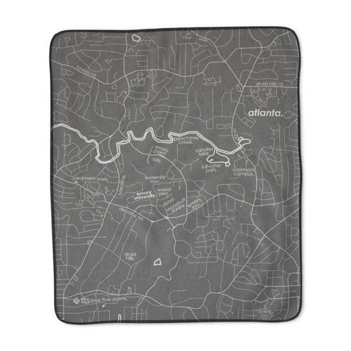 Atlanta College Town Map Blanket