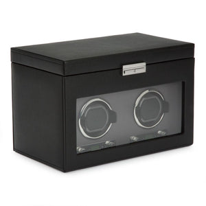 Wolf Designs Viceroy Double Watch Winder with Storage