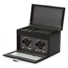 Load image into Gallery viewer, Wolf Designs Viceroy Double Watch Winder with Storage