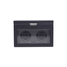 Load image into Gallery viewer, Wolf Designs Viceroy Double Watch Winder with Storage