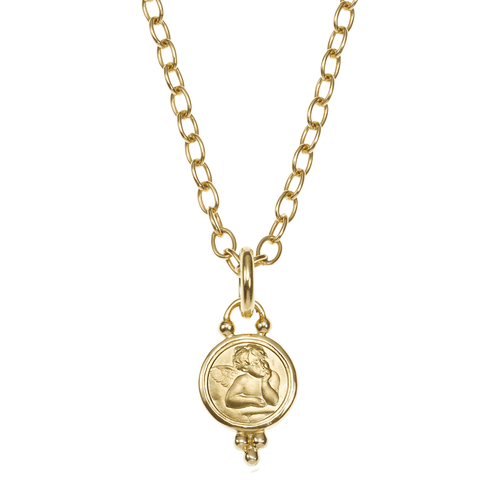 Temple St. Clair 18k 14mm Angel Pendant