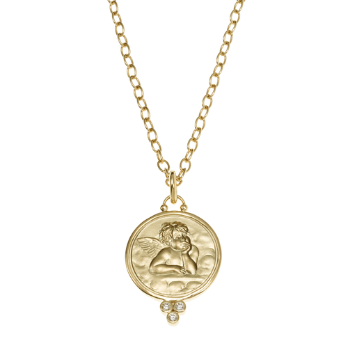 Temple St. Clair 18k Gold Angel Pendant